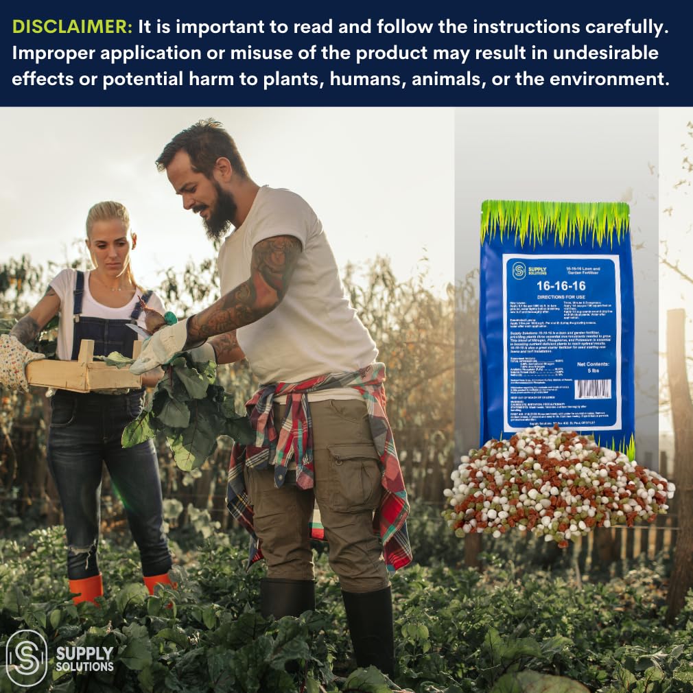 Supply Solutions 16-16-16 potassium strengthens roots for better uptake.