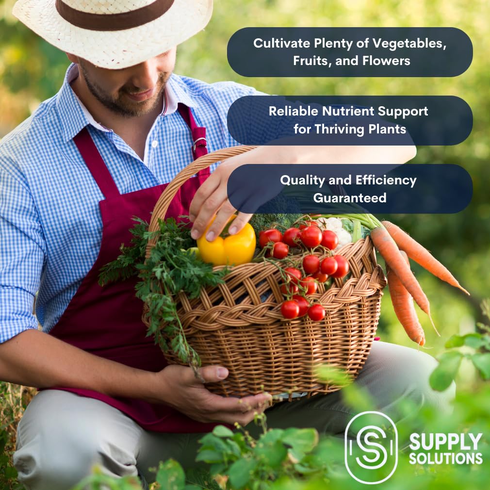 Tomatoes and berries thrive with Supply Solutions 10-10-10 safe nutrient blend.