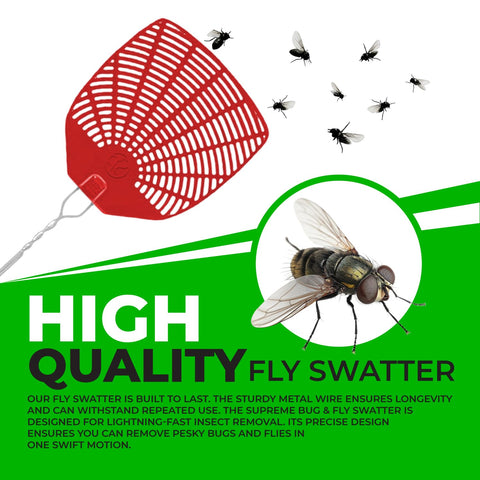 SUPREME PRO easy-clean swatter after use, wipe clean and store.