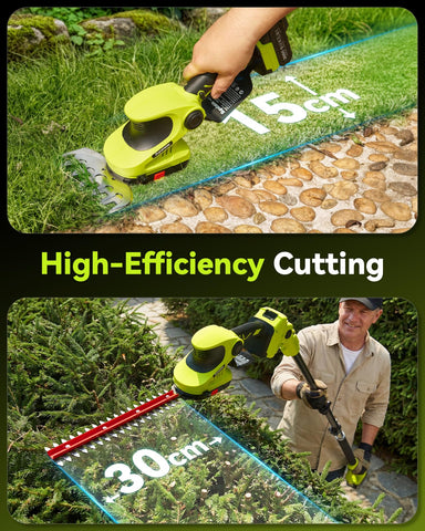 Supstable 6-inch branch cuts with pole saw for fast pruning