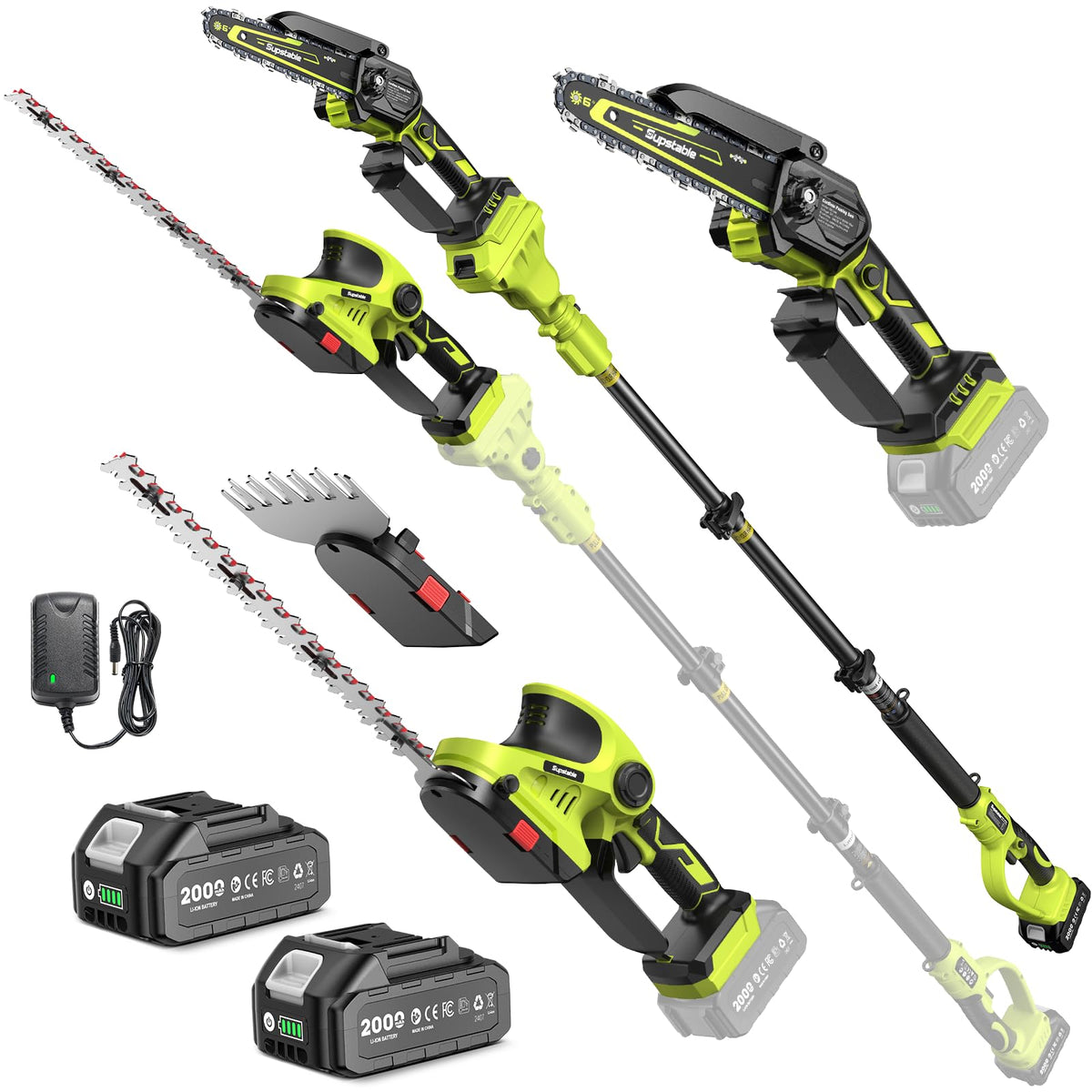 Supstable cordless pole saw and hedge trimmer overview for versatile yard pruning