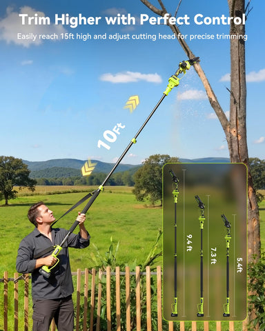 Supstable dual 4000mAh batteries for longer pruning sessions