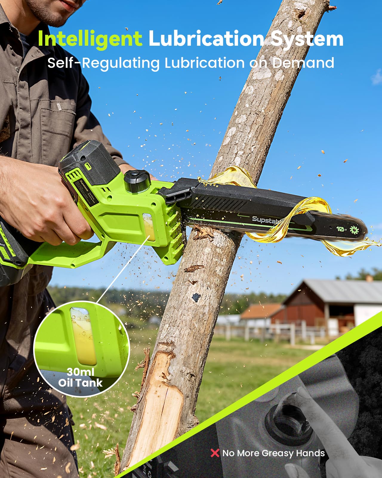 Supstable ergonomic anti-slip grip reduces fatigue during long pruning sessions
