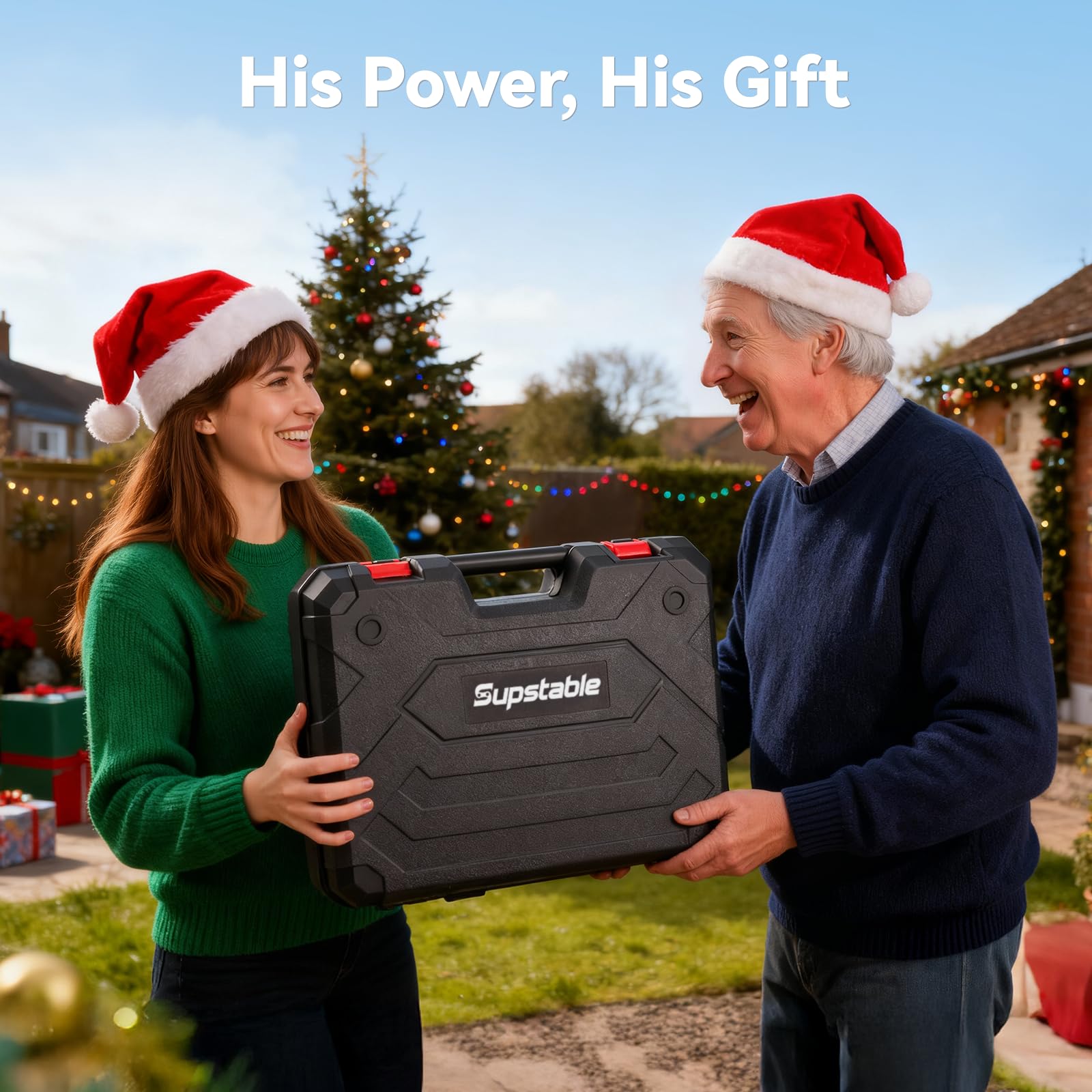 Complete kit with case, batteries, charger, and extra chain for ready use