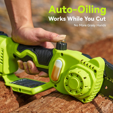 Lightweight 3.2 lb design reduces fatigue during outdoor pruning