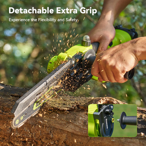 Safety gear included helps you stay protected during yard tasks