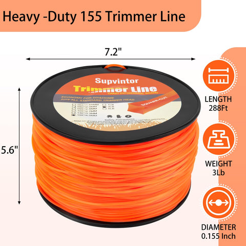 Supvintor nylon-66 copolymer construction provides durable cutting power with reduced engine drag.
