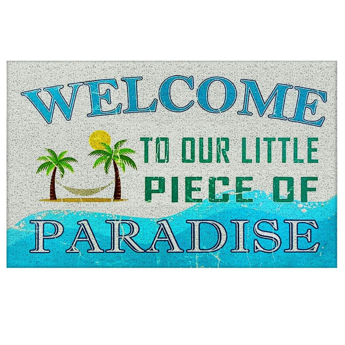 Supwhd Beach Door Mat under door entry; traps dirt effectively