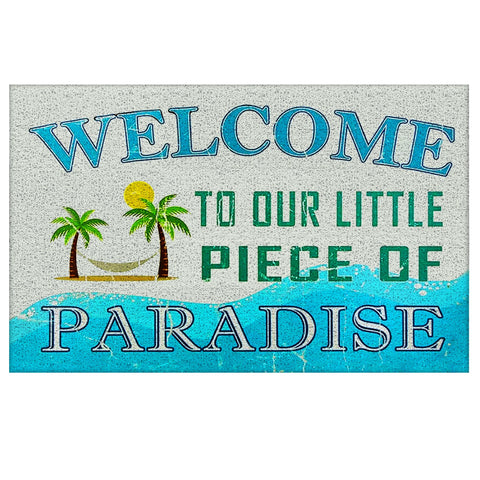 Supwhd Beach Door Mat under door entry; traps dirt effectively