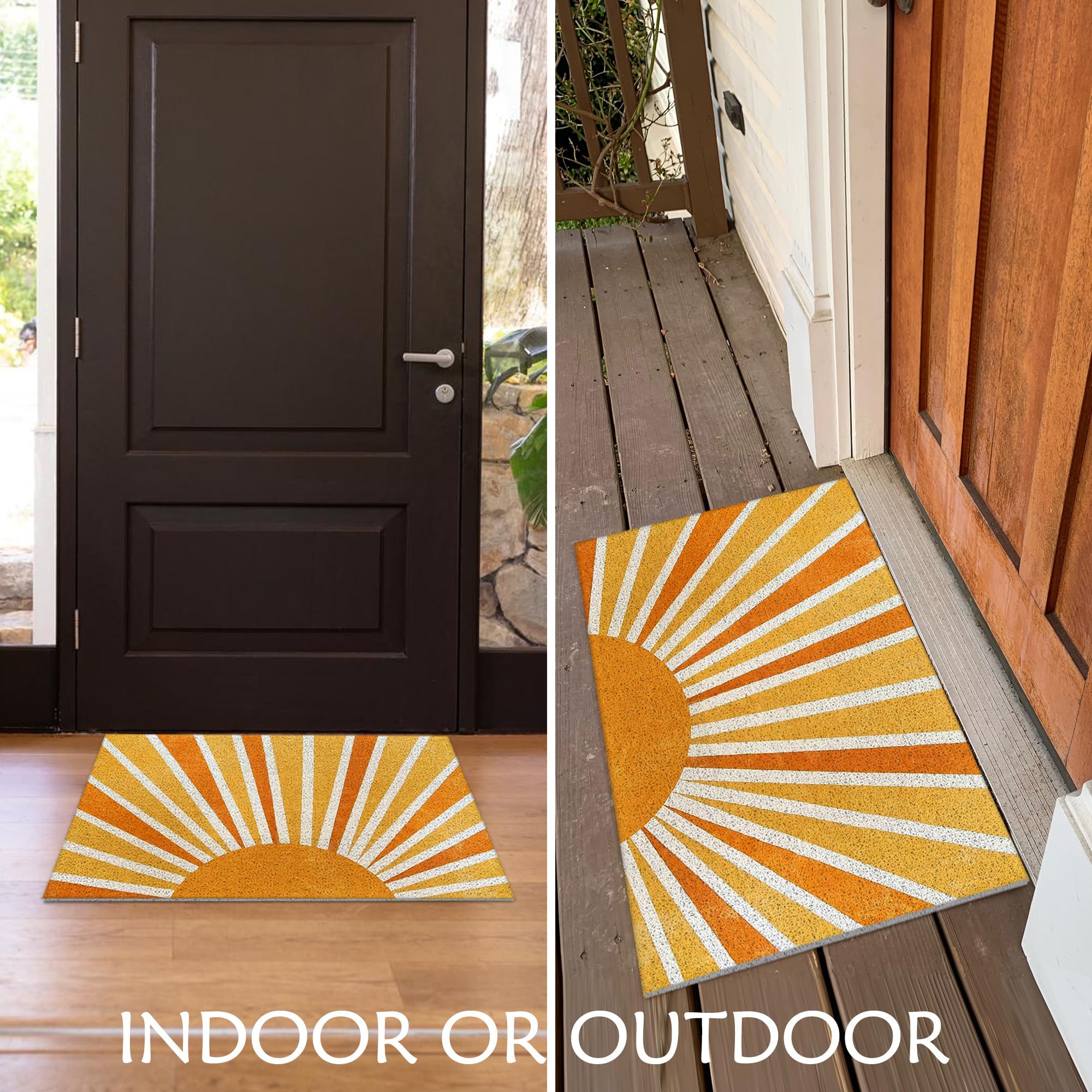 Supwhd Boho door mat indoor-use design enhances entryway decor.