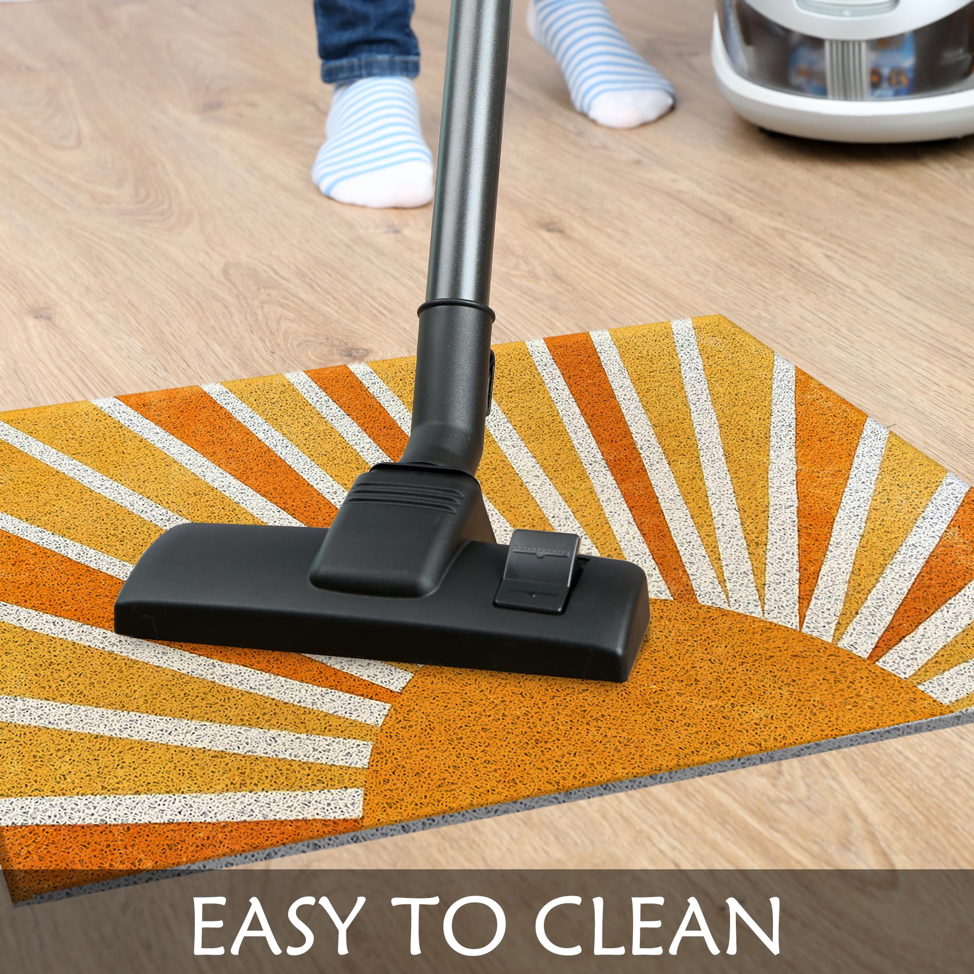 Supwhd mat on patio or garage threshold adds style and function.