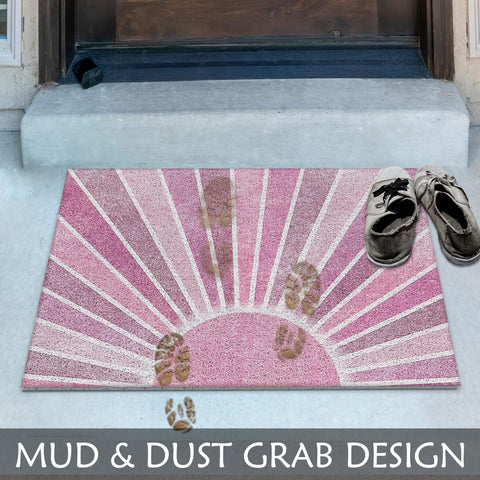 Supwhd entryway mat pink boho enhances interior spaces and curb appeal.