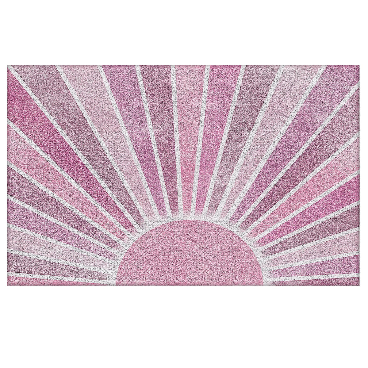 Supwhd pink boho outdoor door mat traps dirt and keeps floors dry at entrances.