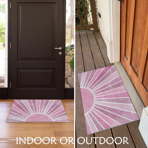Supwhd PVC door mat 30x17 inches is durable and easy to clean.
