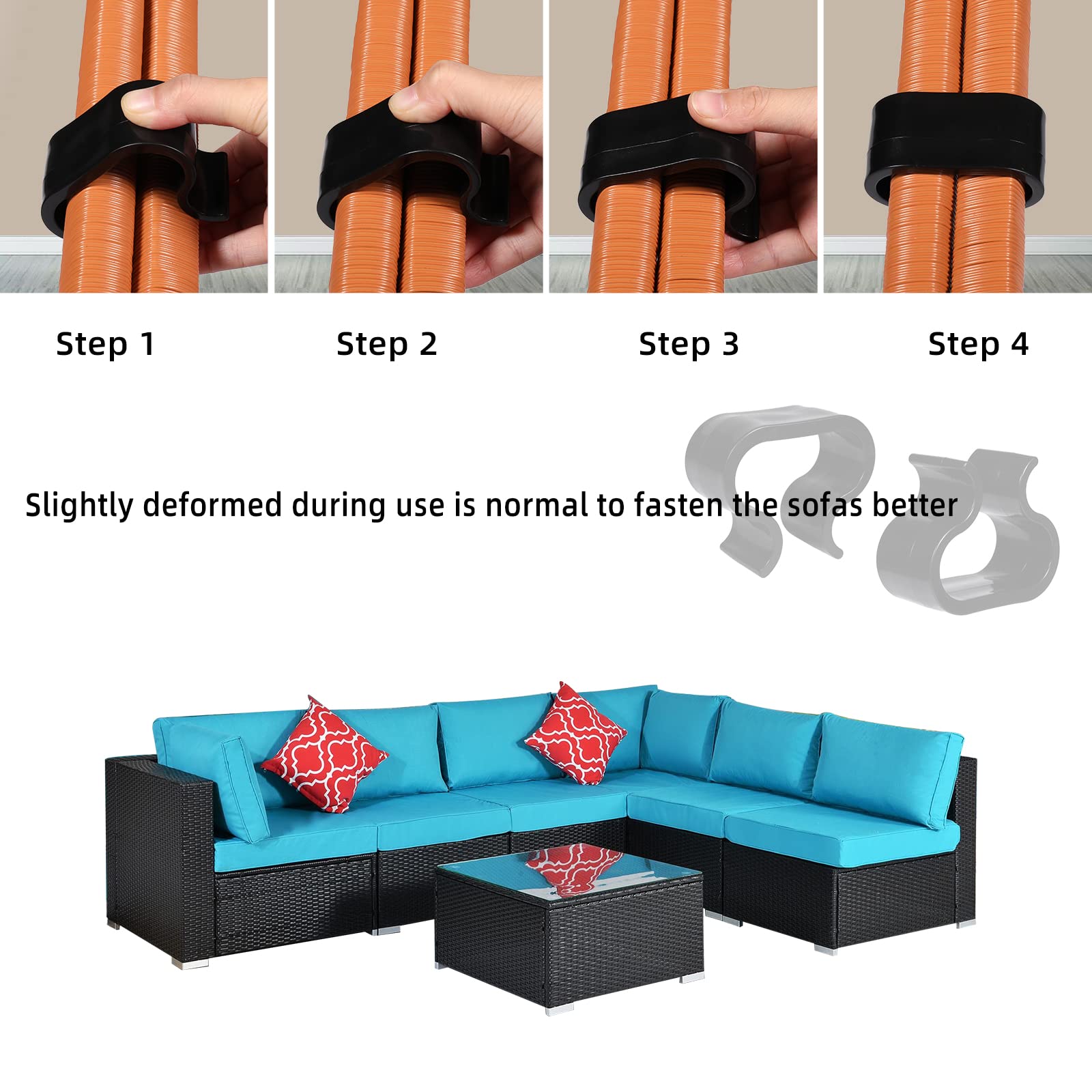 SUQ I OME non-slip connector—reduces movement between sofa modules.