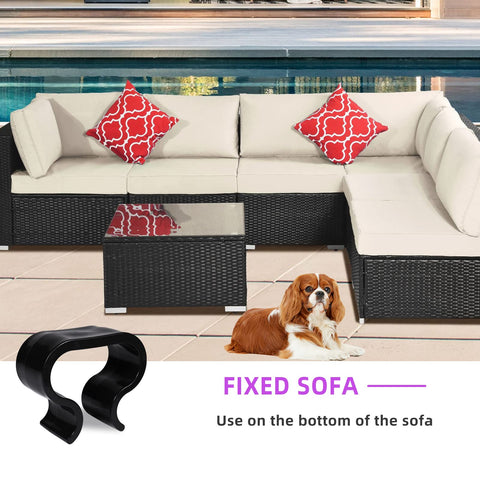 SUQ I OME weather-resistant plastic clip—built to withstand outdoor conditions.