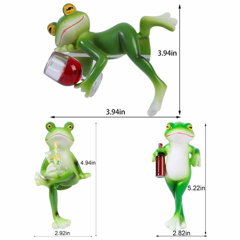 Suqorinp frog garden statue decor for porch or yard display