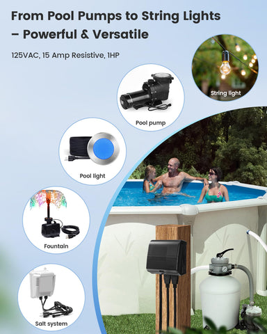 SURAIELEC pool pump and lights control demonstrates compatibility.
