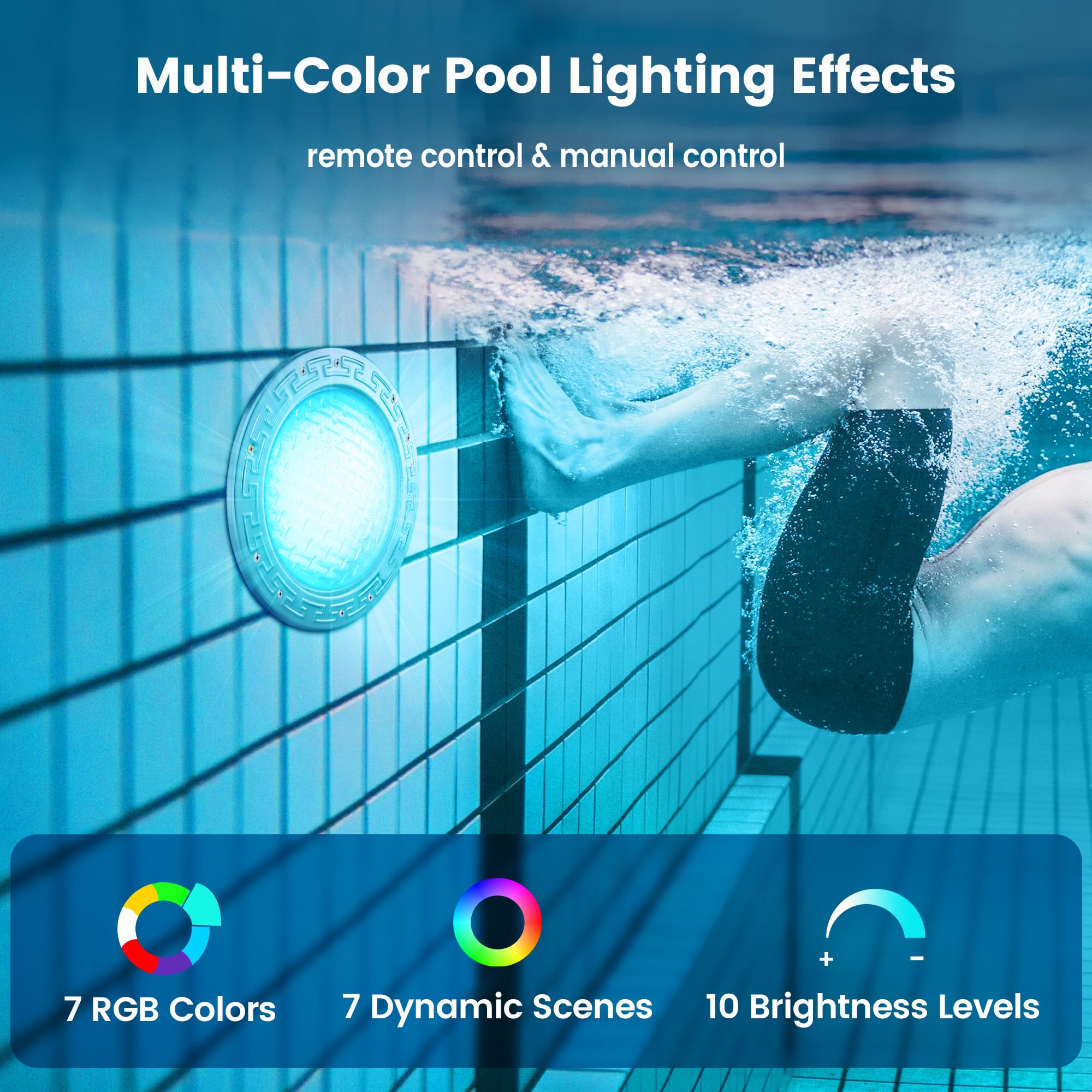 SURAIELEC fits 10-inch wet niches, compatible with common inground pool installations.