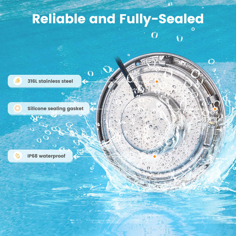 SURAIELEC underwater LED emits bright 6000K glow for night swimming