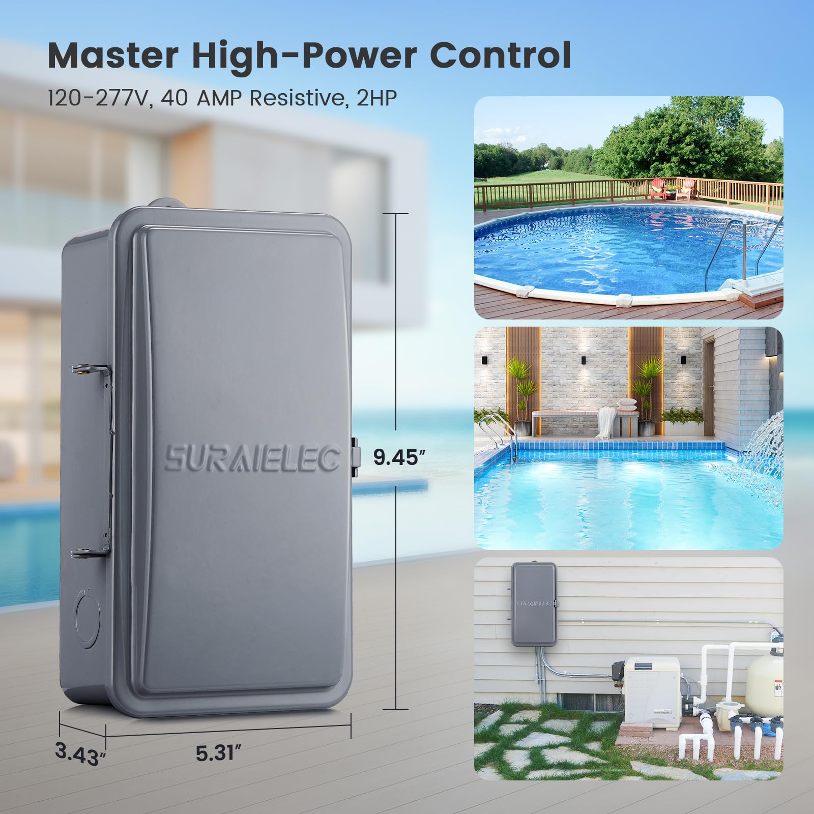 Suraielec timer installation is simple and quick.