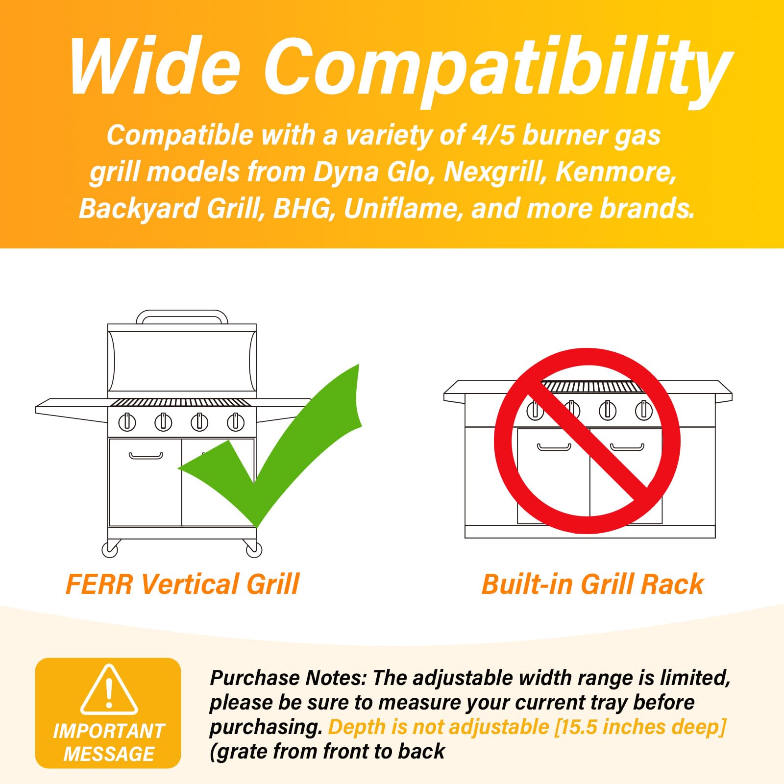 Suranew grease tray in rust-resistant steel for lasting grill protection.