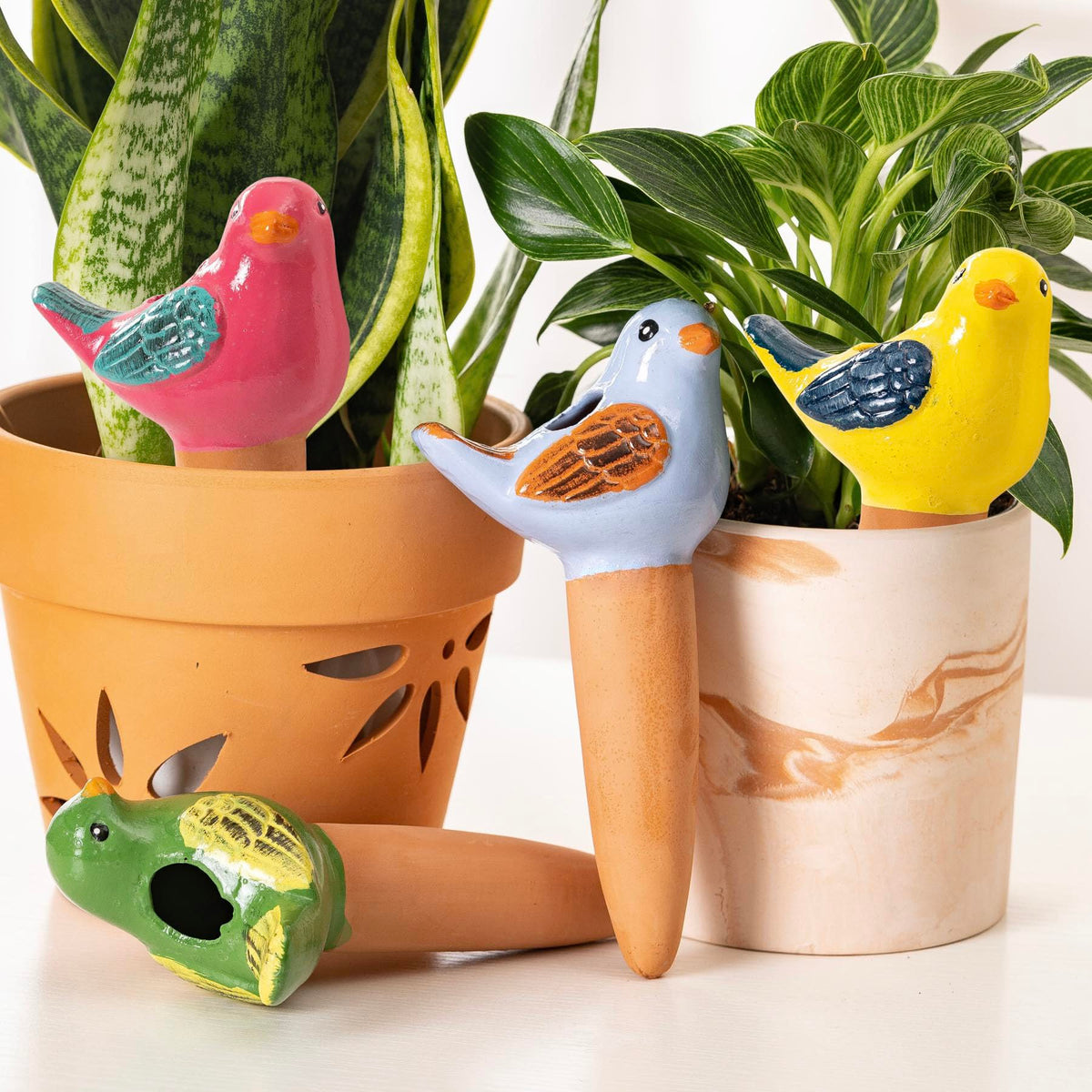 SURE YUESI green bird globe self-watering for steady moisture in indoor plants