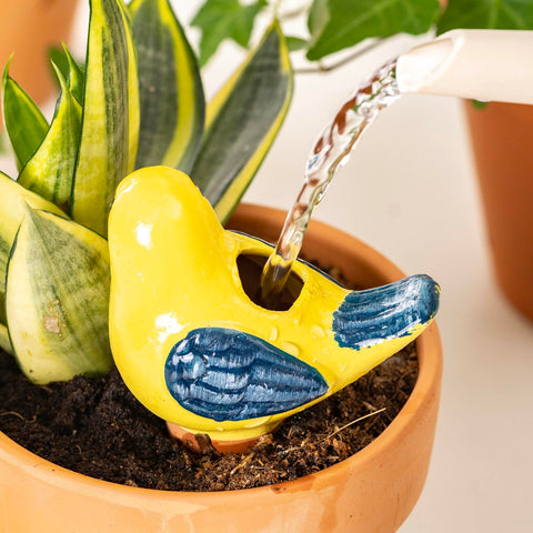 SURE YUESI pink bird globe adds decorative irrigation for balcony plants