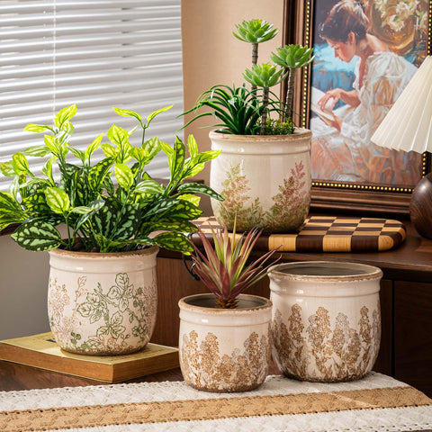 SURE YUESI gift-ready pastoral planter set for plant lovers.