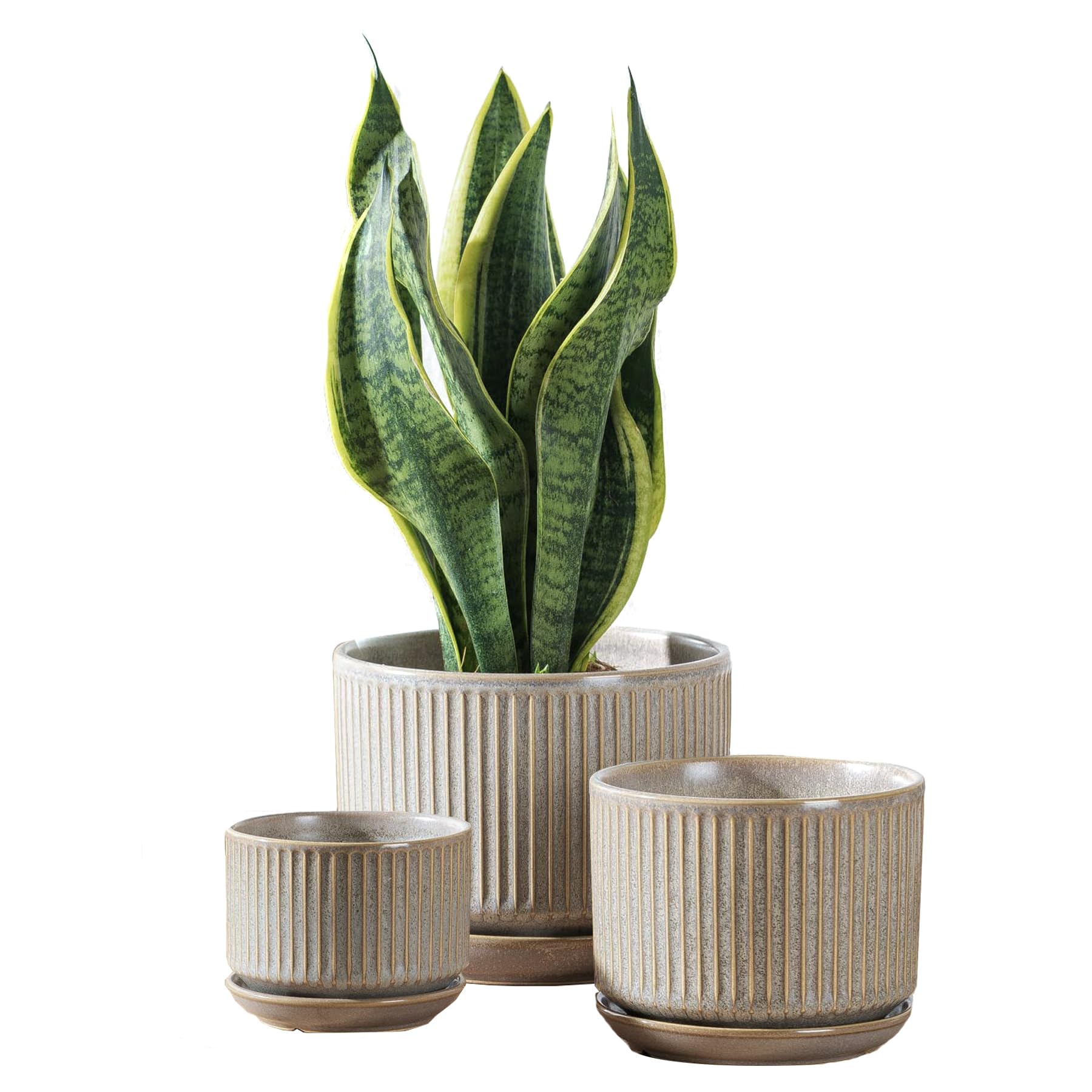 Sure Yuesi speckle gray pot 4.3-inch ideal for compact indoor plant displays.