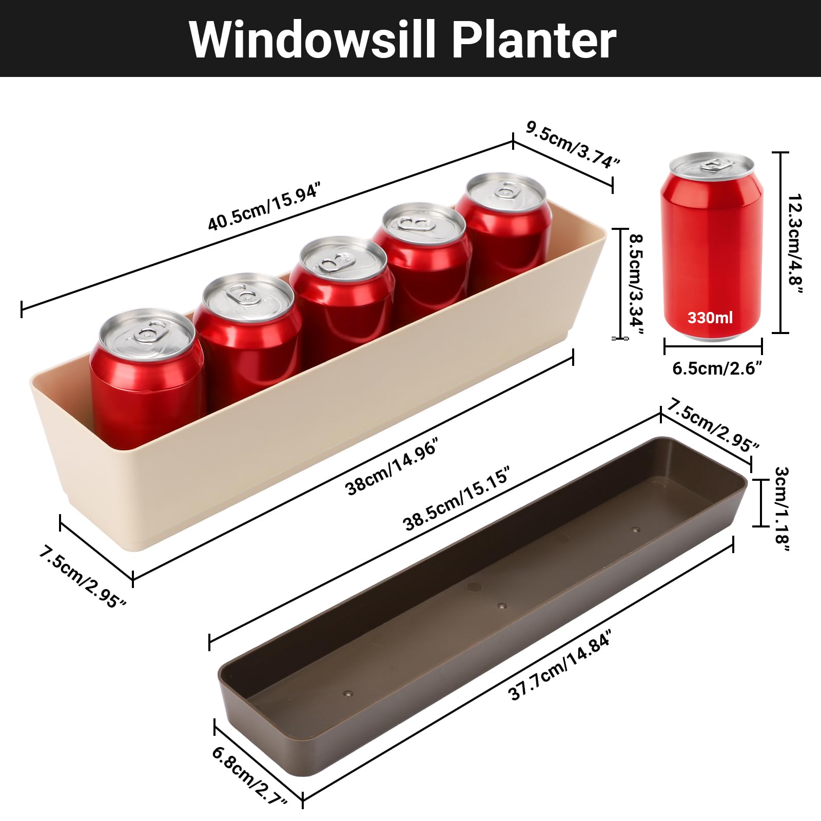 Suream window box narrow fit on a compact windowsill for small apartments.