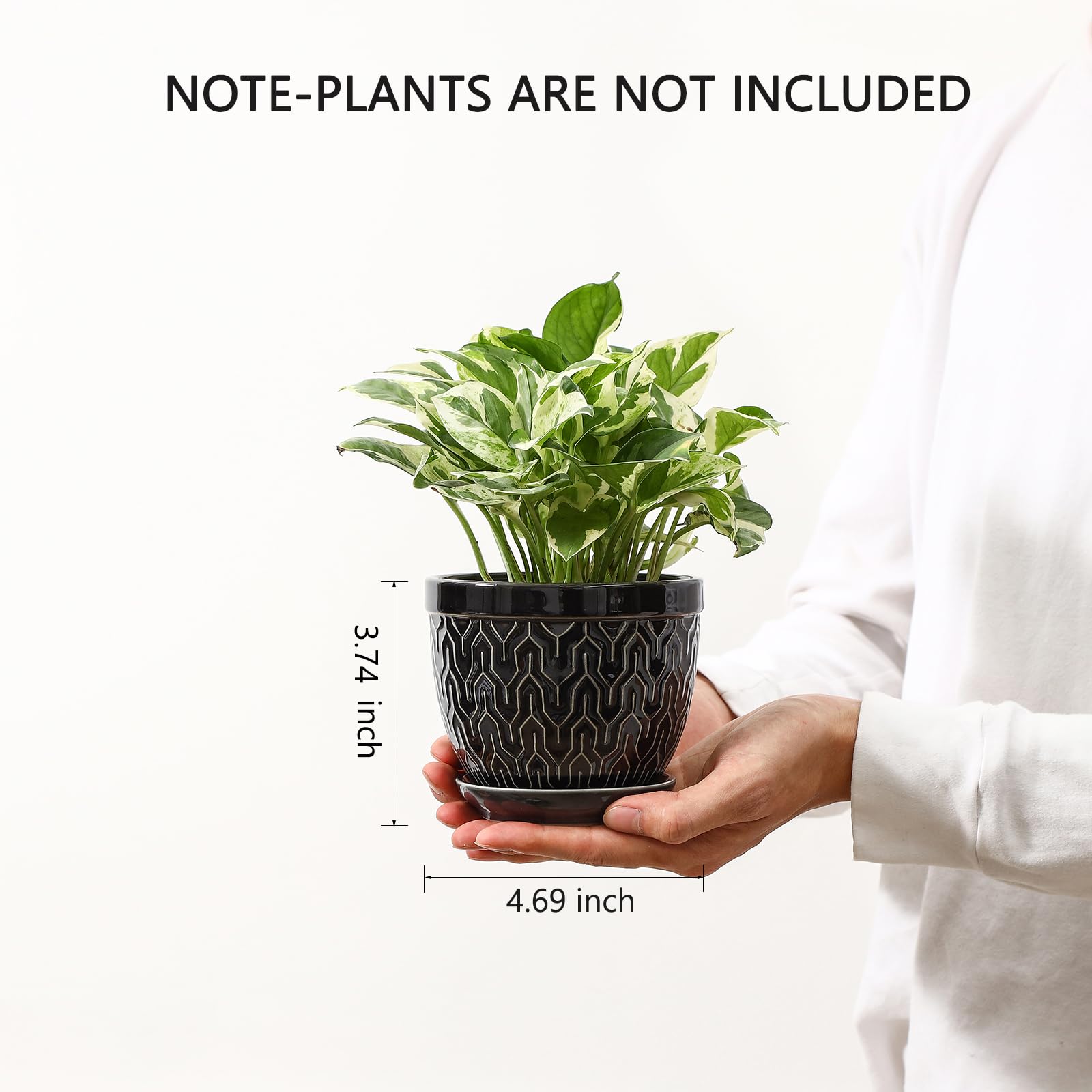 Sureasy pot with embossed patterns adds subtle elegance to indoor decor