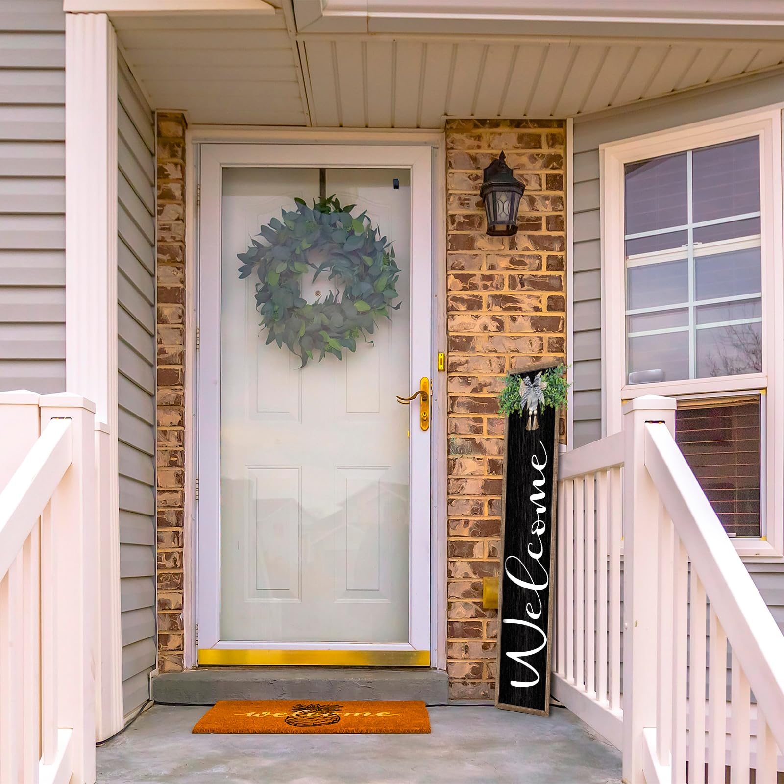 Surfapans outdoor porch decor displayed as a prominent entrance accent.