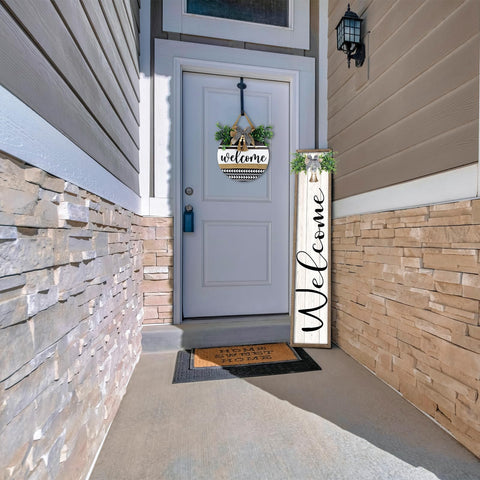 Surfapans eucalyptus leaves accent brightens welcoming foyer display