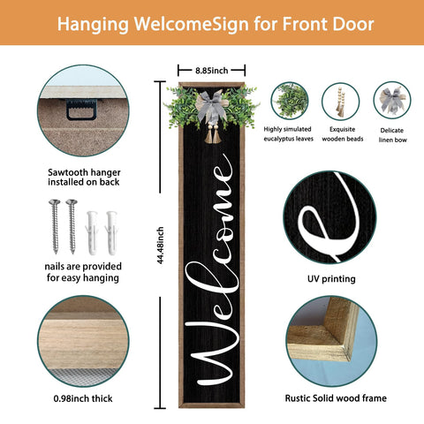 Surfapans 45x9 sign standing for porch display and entryway appeal.