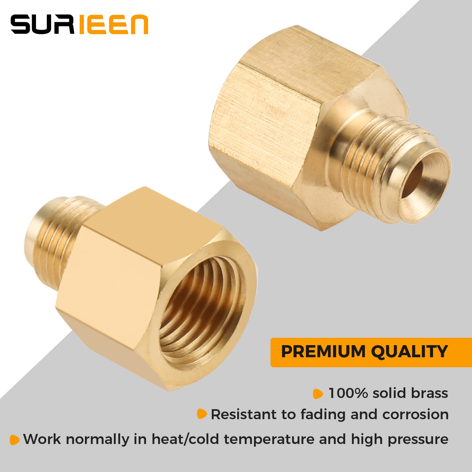 Tool-free installation for quick RV propane hose connections.