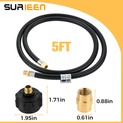 SURIEEN propane gas fittings kit for easy extension and replacements.
