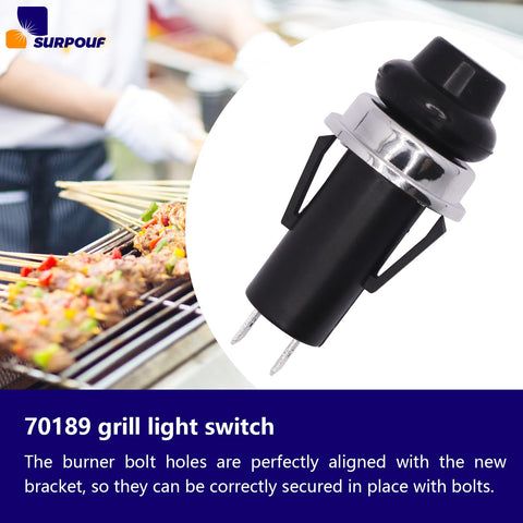 SURPOUF 70189 grill-part improves nighttime visibility during cooking.