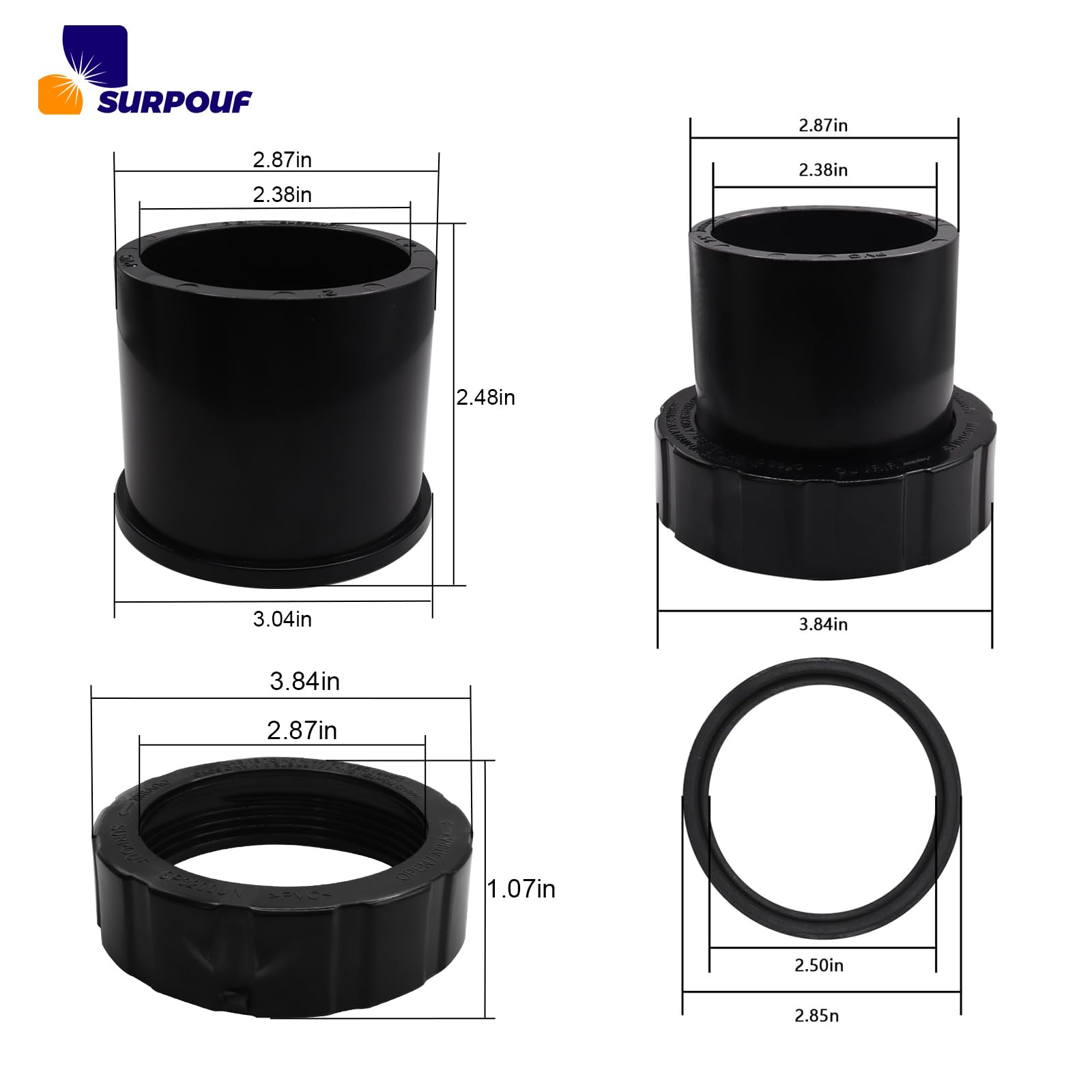 SURPOUF SPX3200UNKIT o ring and nut kit ready for leak free reseal