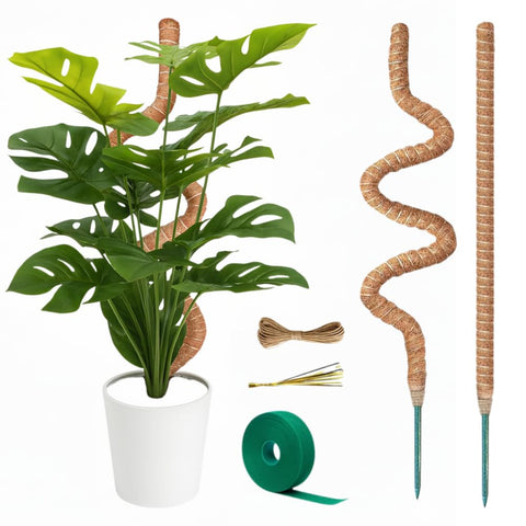 SURPPO moss pole 50in bendable supports Monstera for upright growth and fuller leaves.