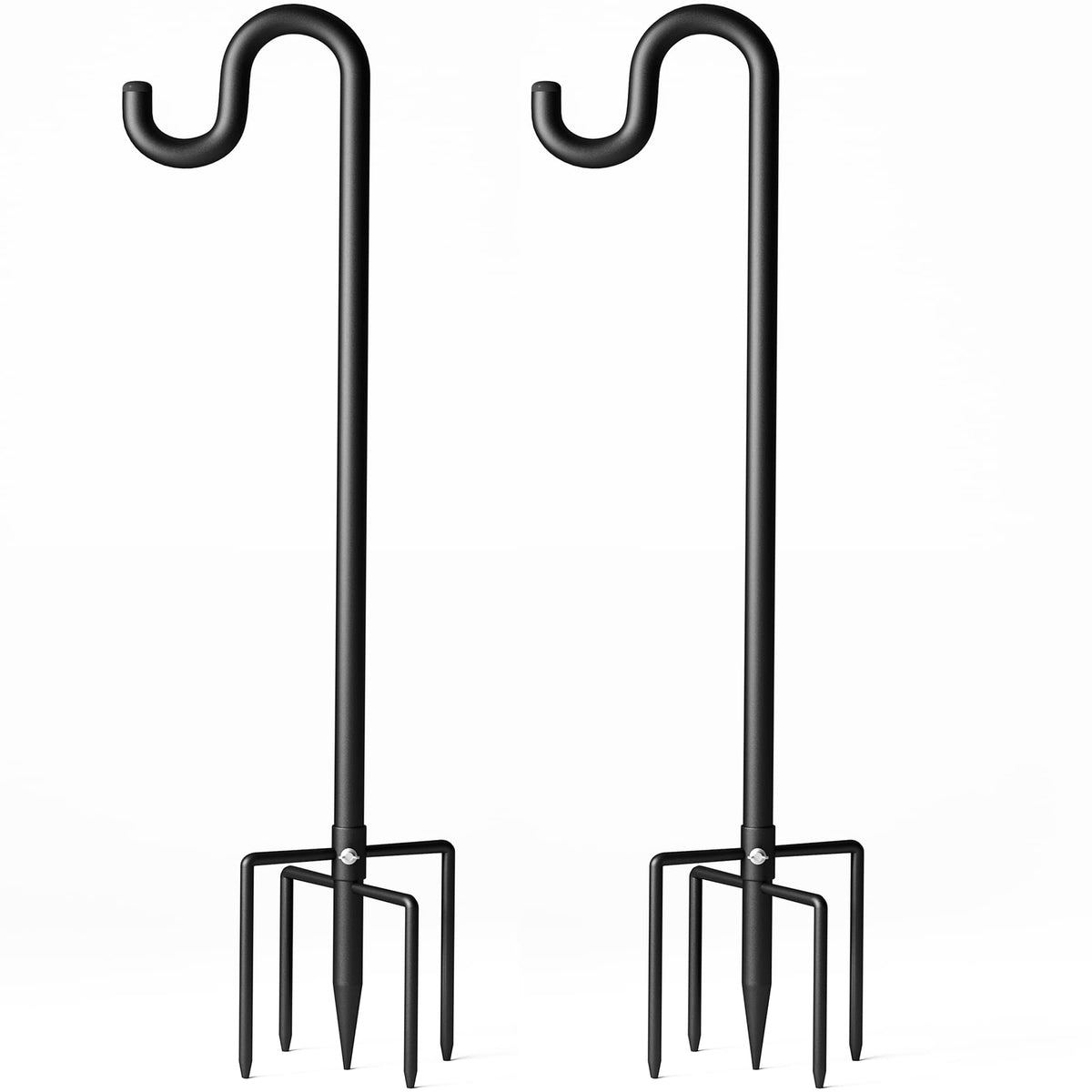 Surprizo 76-inch shepherds hook with a five-prong base for stable outdoor use.