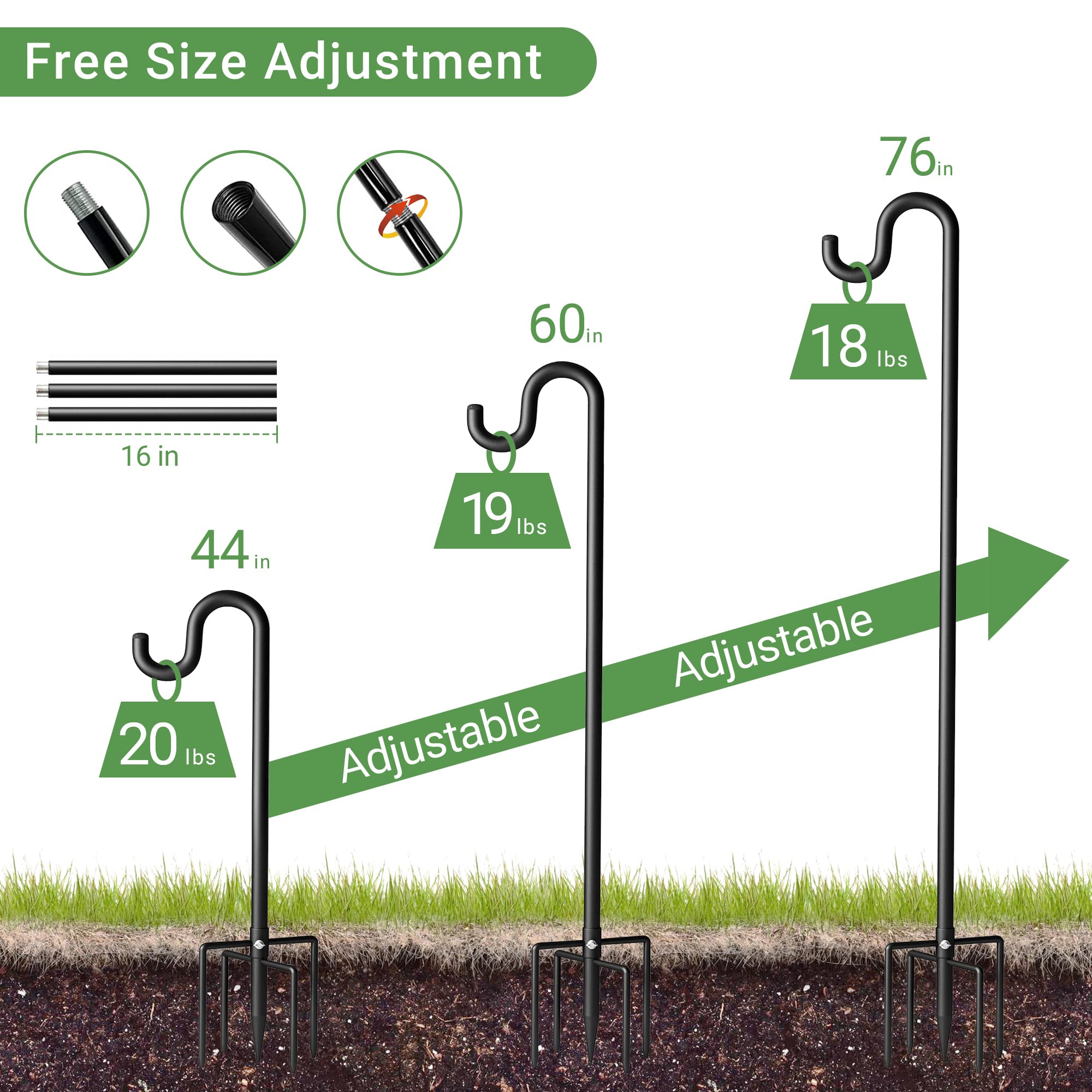 Surprizo adjustable-height hook ready for different display needs.