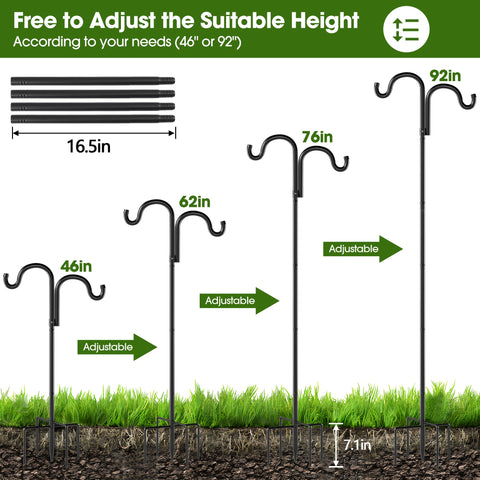 Surprizo adjustable-height three-poles supports 76, 60, or 46 inches for flexible display