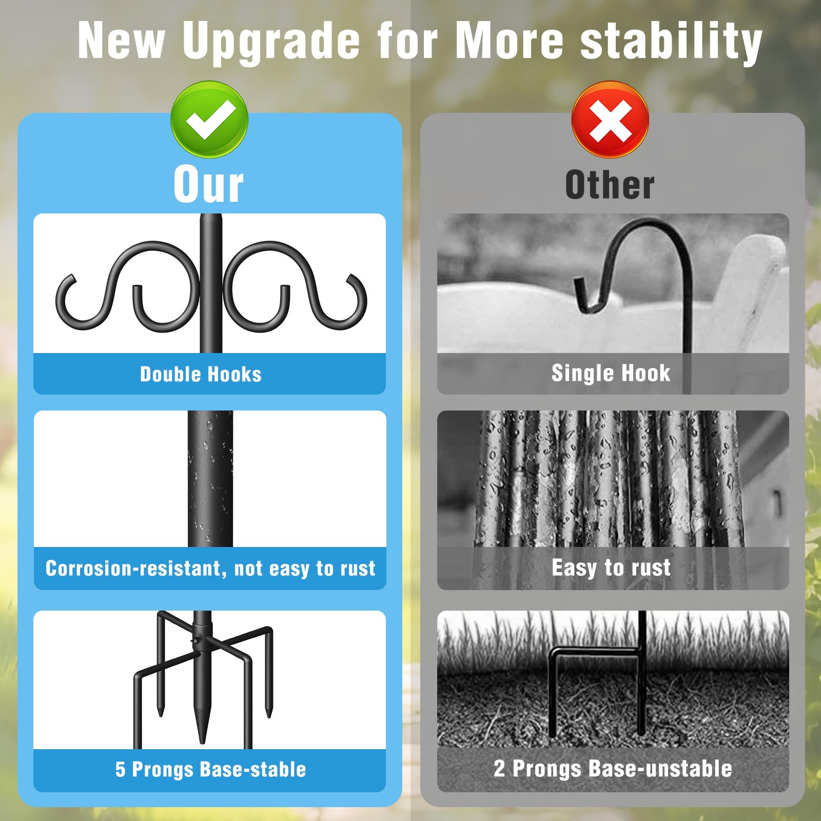 Surprizo black minimalist design blends with any garden or patio.