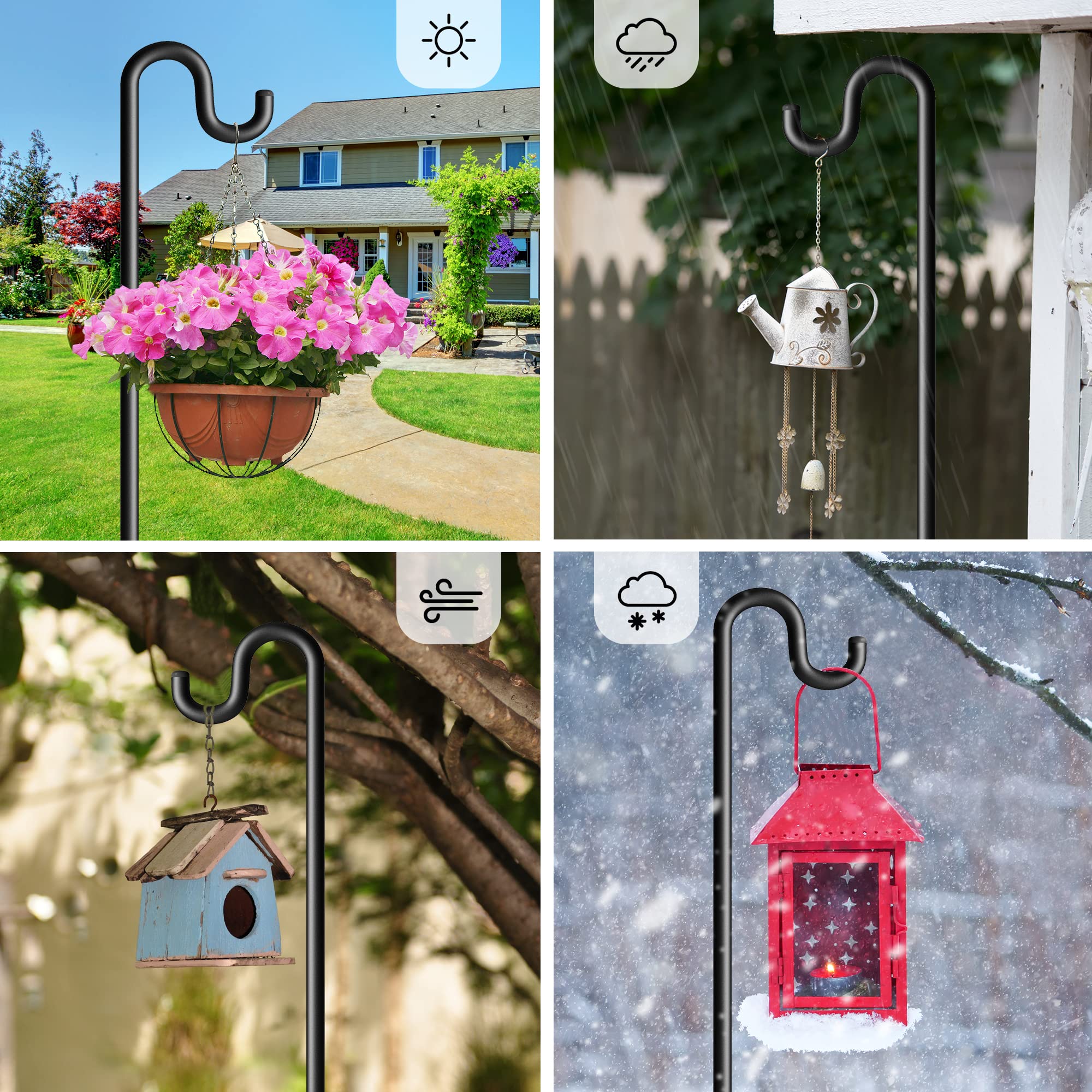 Surprizo powder-coated steel finish resists rust in outdoor use
