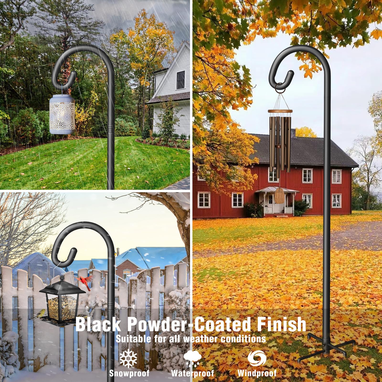 Surprizo Shepherd Hook designed for wind stability in outdoor spaces