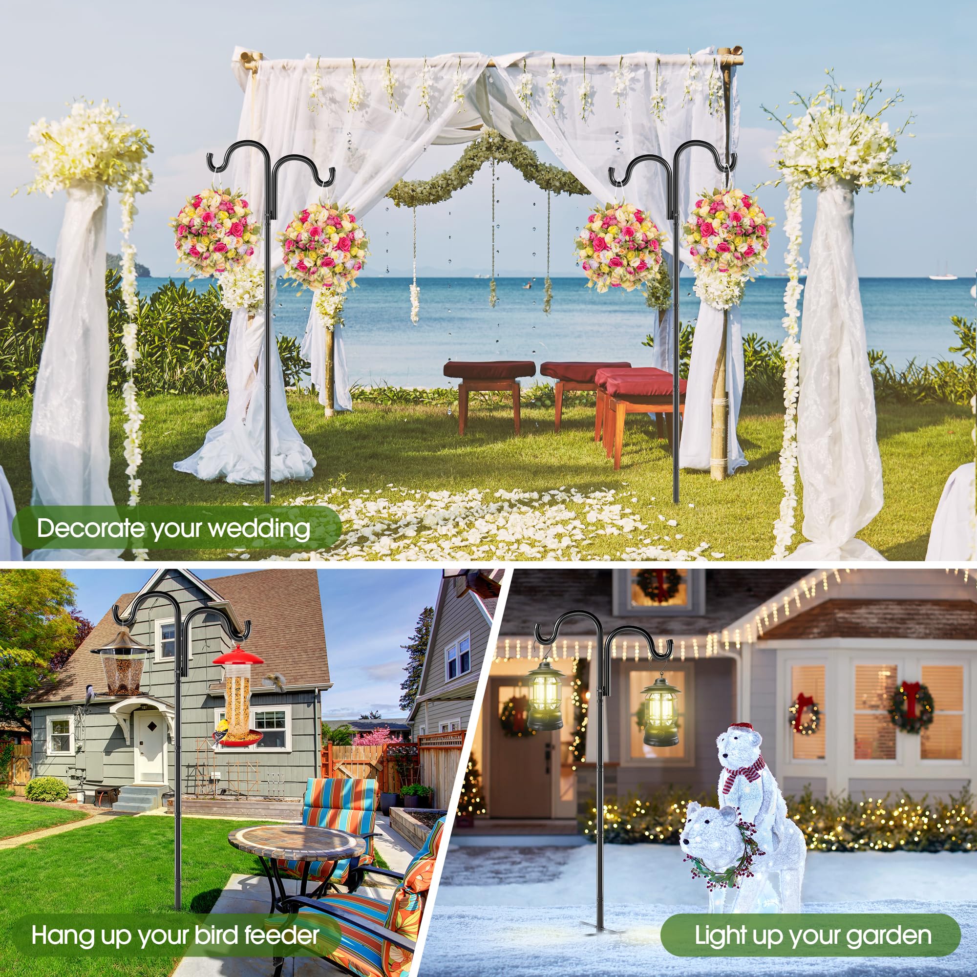 Surprizo wedding-decoration-stand offers dramatic height for outdoor ceremonies