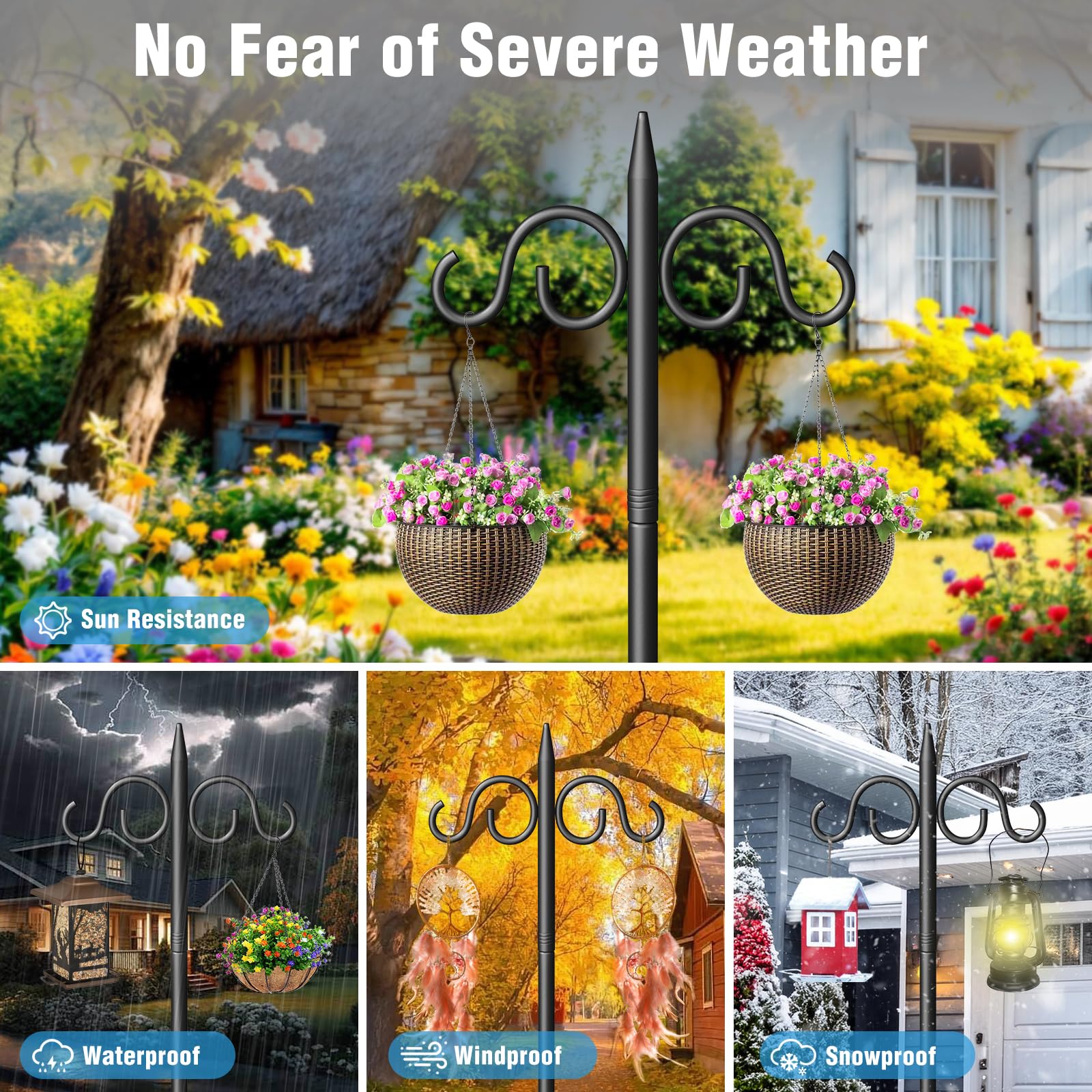 Surprizo weather-resistant finish protects against rain and rust.