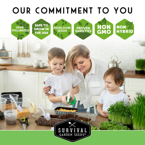 SURVIVAL GARDEN SEEDS beginner-friendly kitchen garden enables effortless sprouting.