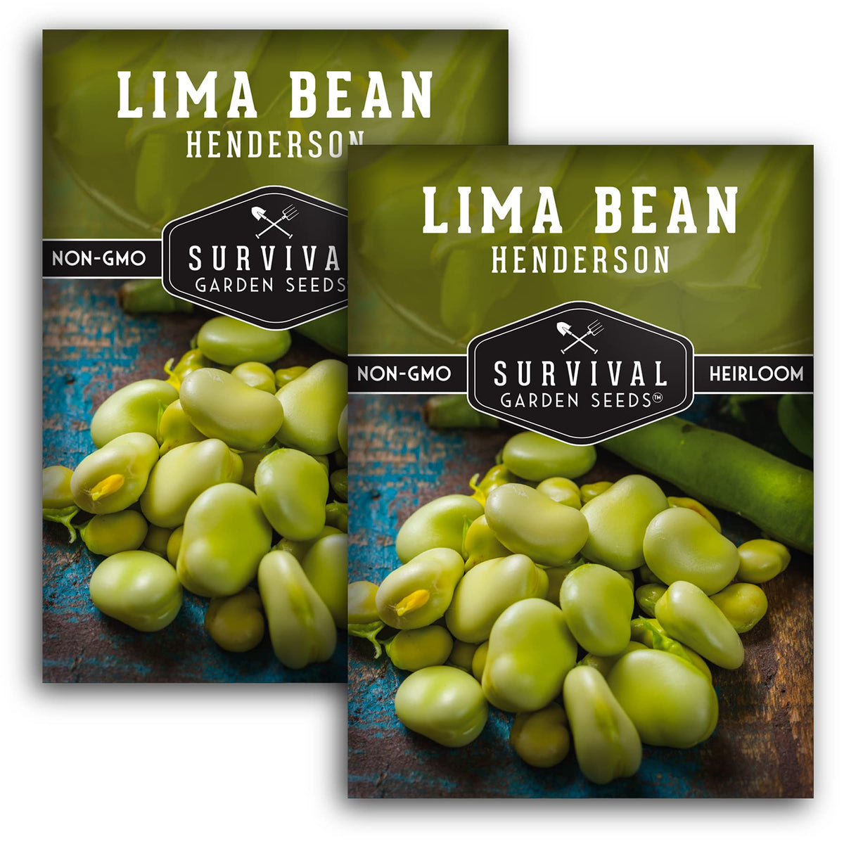 SURVIVAL GARDEN SEEDS Lima bean seeds for home planting; easy to start.